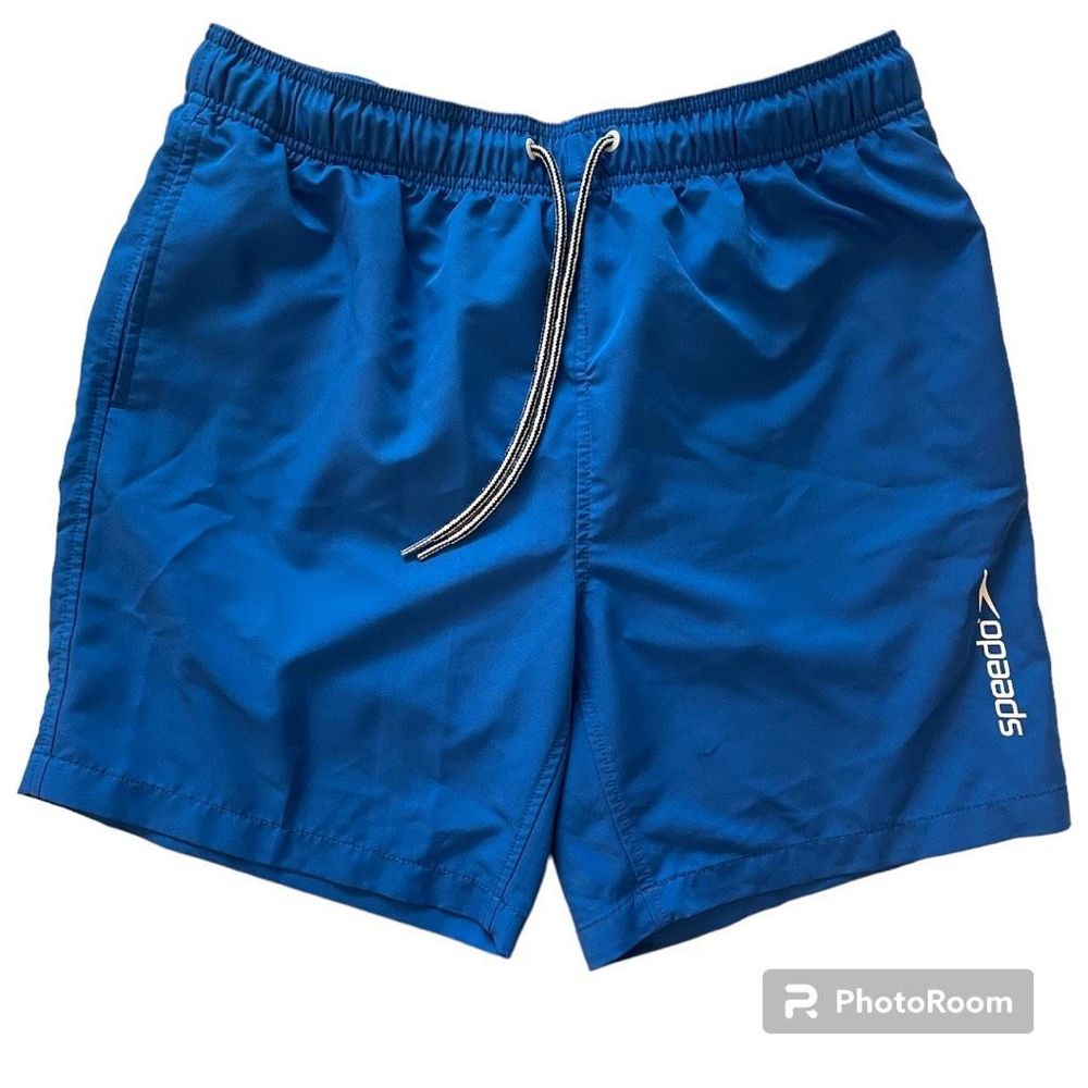 Speedo Adjustable Blue Swim Trunks L